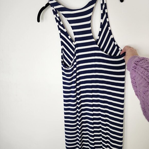 NWT Tommy Bahama Breton Stripe Racerback Maxi Dress Coverup Navy White Small - Picture 11 of 12